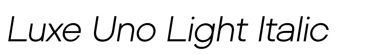 Luxe Uno Light Italic
